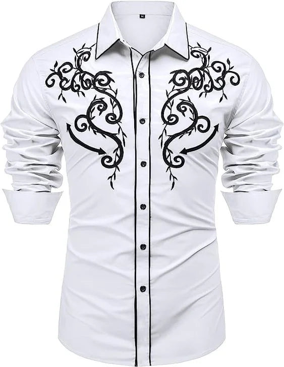 Chemise en jean Western pour homme Chemise à manches longues confortable et douce Vêtements pour homme Chemise en jean pour usage quotidien Modèle boutonné tendance