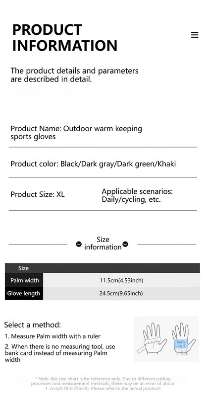 GTUBIKE nouveaux gants de ski chauds d'hiver unisexe coupe-vent résistant au froid gants pour écran tactile pour les Sports de plein air course randonnée cyclisme