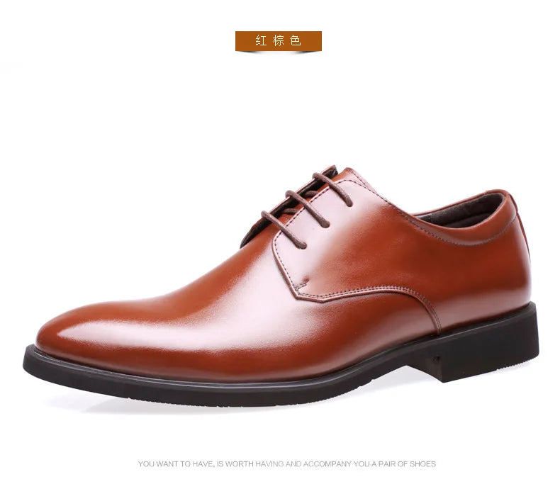 Men's breathable leather shoes, soft leather black shoes, soft sole, best businessman, formal wear, casual, spring and autumn