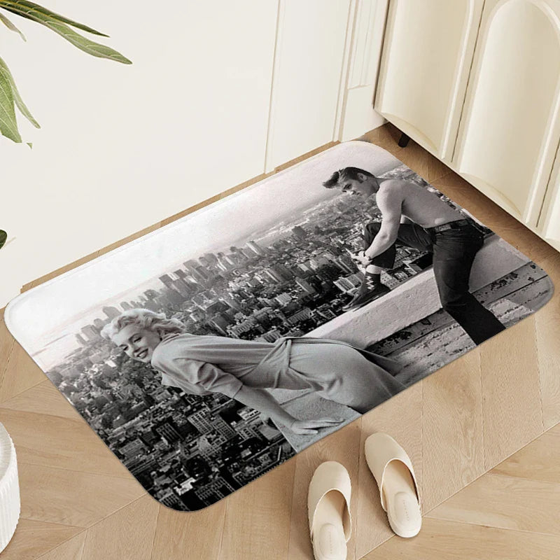 Tapis de chambre Elvis lavable antidérapant, tapis de cuisine, salon, salle de bain, paillasson d'entrée, tapis de couloir