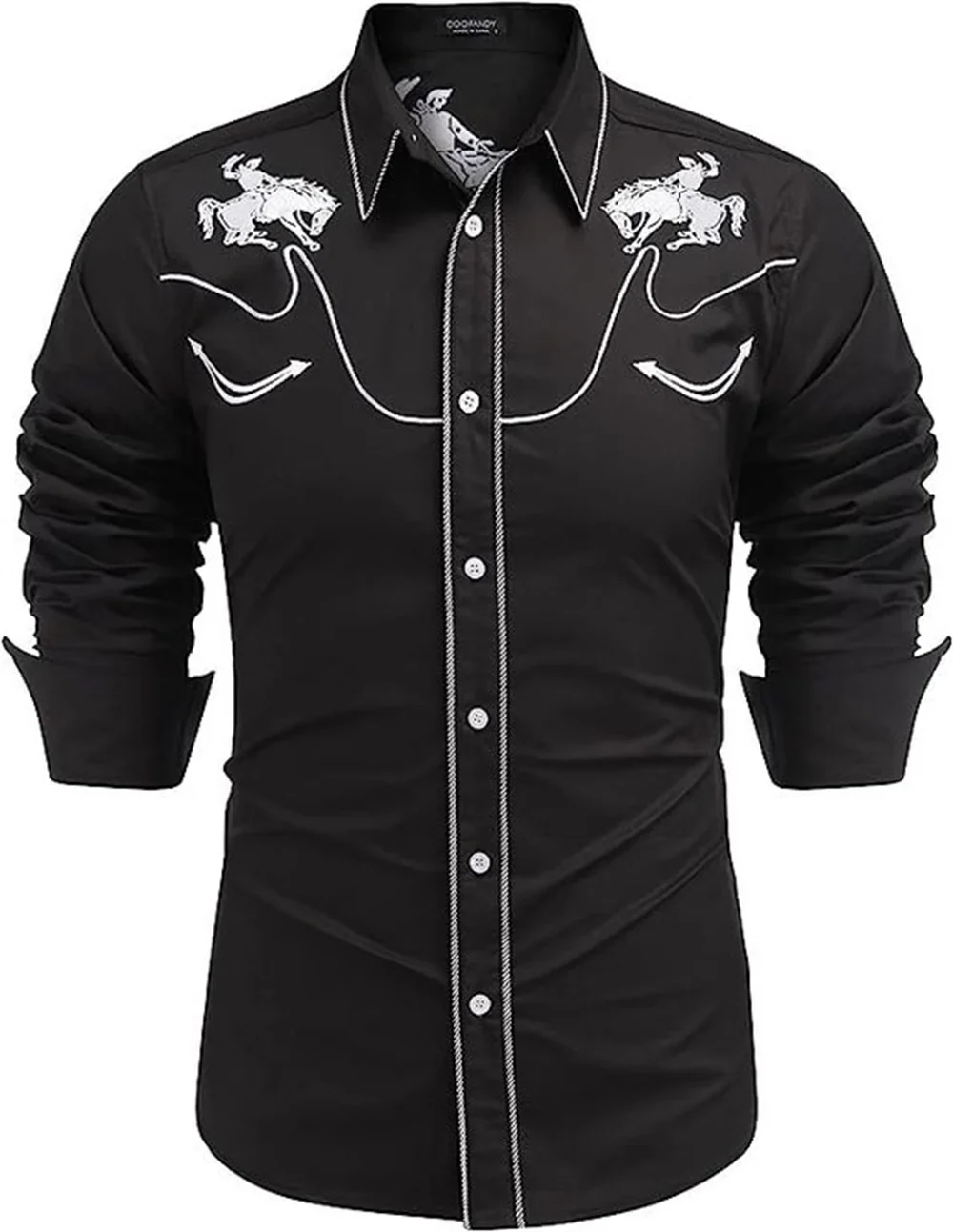 Chemise en jean Western pour homme Chemise à manches longues confortable et douce Vêtements pour homme Chemise en jean pour usage quotidien Modèle boutonné tendance