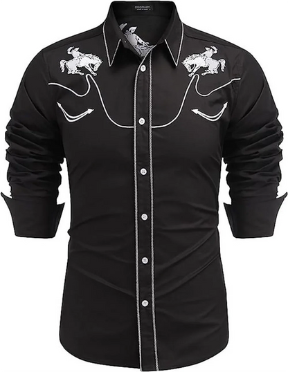 Chemise en jean Western pour homme Chemise à manches longues confortable et douce Vêtements pour homme Chemise en jean pour usage quotidien Modèle boutonné tendance