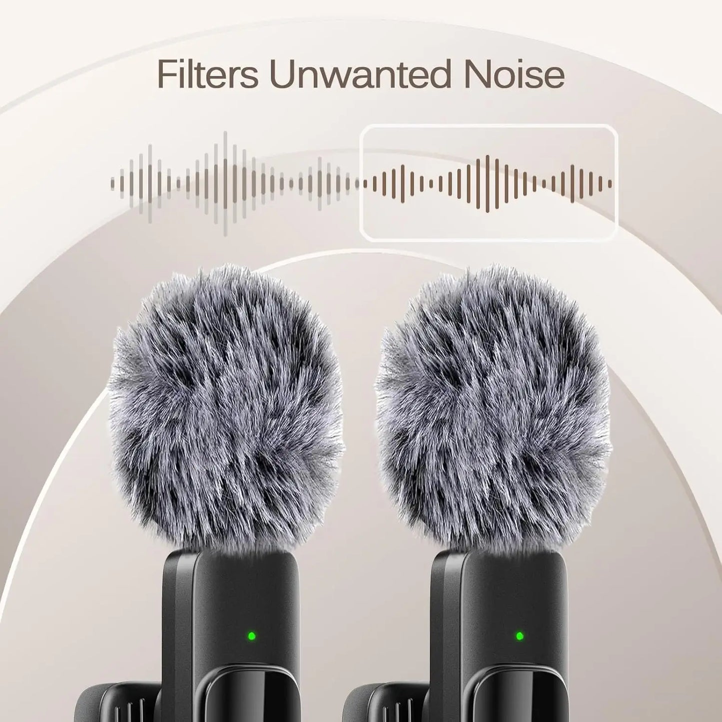 Microphone sans fil Mini Mic Pro pour iPhone, iPad, Android, microphone Lavalier pour l'enregistrement vidéo - paquet de 2