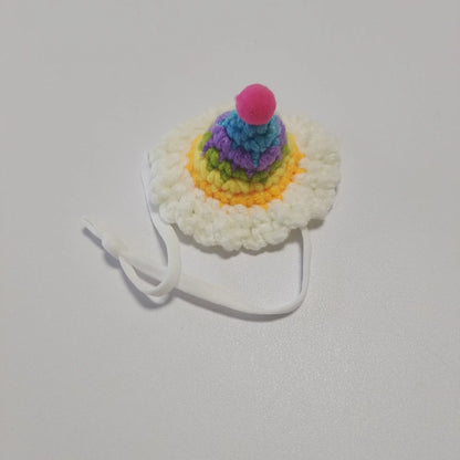 Cute Handmade Knitted Hat Hamster Decoration Chipmunk Guinea Pig Hamster Accessories Hamster Toy Halloween Christmas Pet Decor