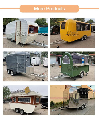 Camion de nourriture commercial en acier inoxydable pour collations, kiosque à café, cuisine mobile, camion de concession, remorque alimentaire à vendre