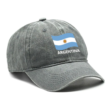 Flag Of Argentina Cowboy Hat Outdoor Casual Cotton Solid Color Adjustable Strap Baseball Cap Men Hat Sun Protect