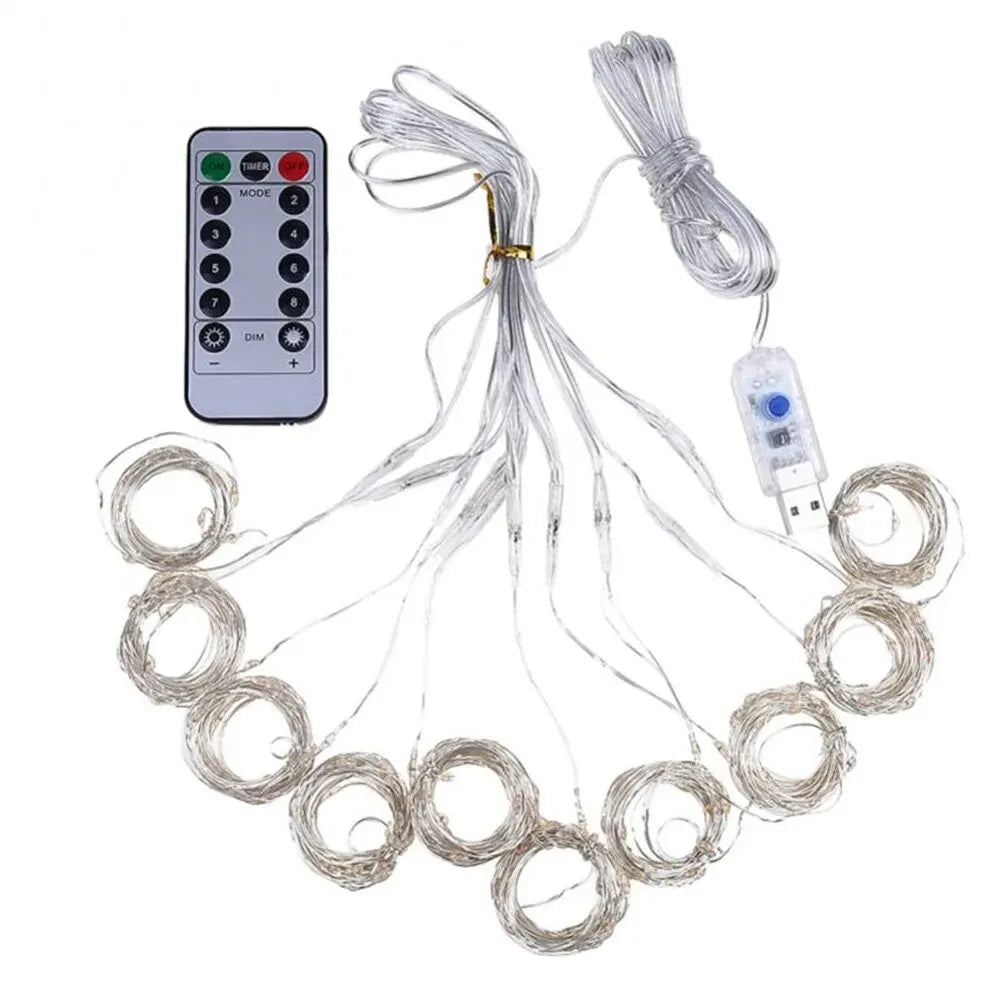 1pc USB 3x3/3*2/3*1 LED rideau chambre lumières guirlande de noël fée lumière feston mariage maison chambre décoration éclairage