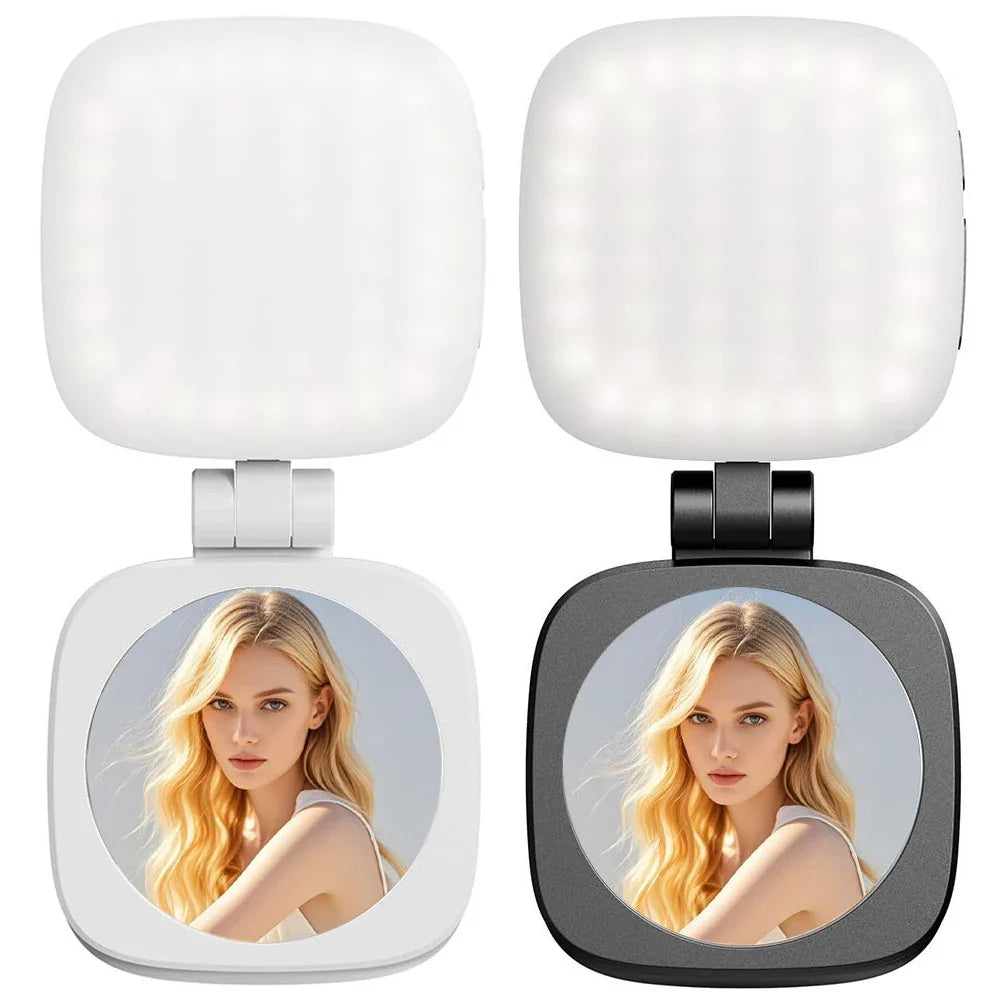 Magnetic Phone Selfie Light Mobile Phone Fill Light Pocket Light Folding LED Phone Fill Light for Video Recording Conference