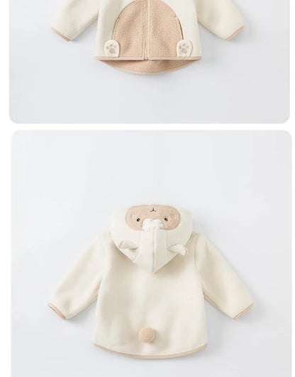 Dave Bella Cute Animal Shape Children Hoodie Cartoon Boys Girls Coat Autumn Warm Hooded Outerwear Toddler Girl Clothes DBX14462