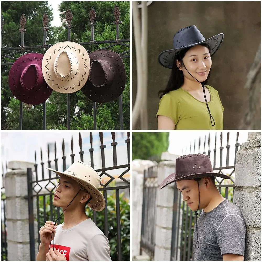 New Men Lady Fashion Cowboy Hat Unisex Cap Polyester West Fancy Dress
