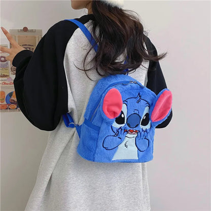 New Stitch backpack in Japan blue needle funny cartoon large capacity student backpack kindergarten bag gift for children