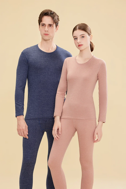 1 ensemble de sous-vêtements thermiques chauds en laine et soie pour femmes, ensembles de vêtements thermiques longs pour l'automne et l'hiver
