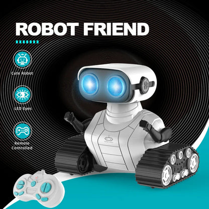 Ebo Robot jouets Robot RC Rechargeable pour enfants garçons et filles jouet télécommandé avec musique et yeux LED cadeau pour enfants