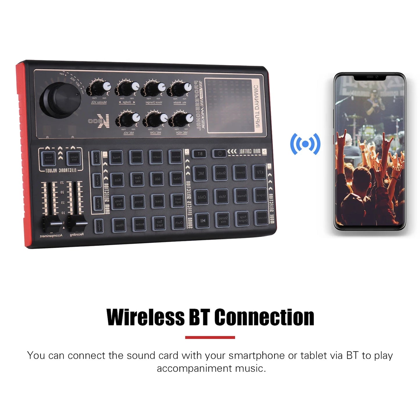 Muslady-Carte son SK300 Live, changeur de voix externe, centre commercial audio, batterie aste intégrée, effets sonores multiples