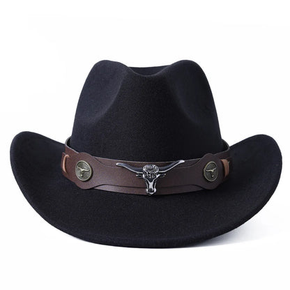 Chapeau de cowboy divers accessoires chapeau de cowboy monochrome en feutre chapeau d'extérieur homme et femme chapeau de cavalier chapeau femme