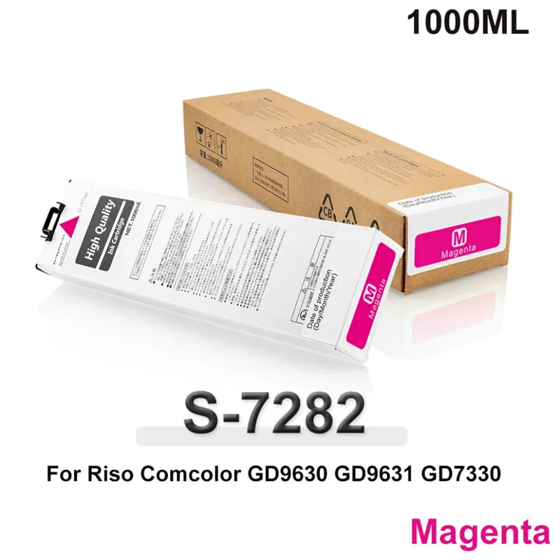 Pour cartouche d'encre Riso 7280 7281 7282 7283 7284 pour imprimantes Riso Comcolor GD9630 GD9631 GD7330 GD9630R GD9631R GD7330R