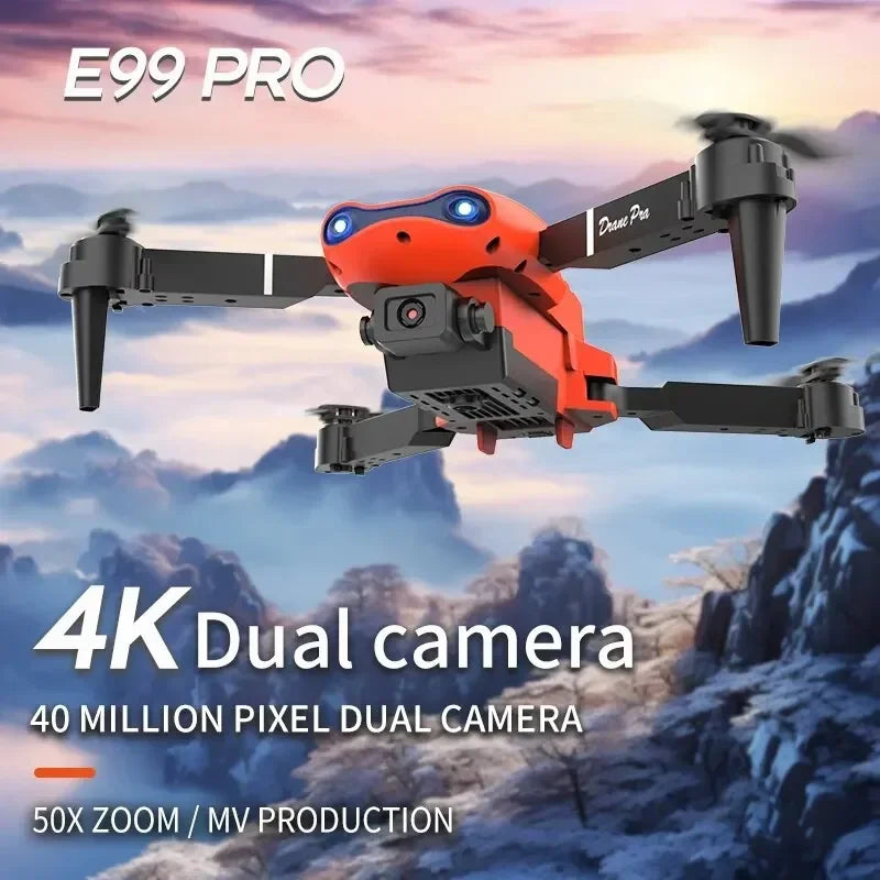 Drone RC E99Pro 4K avec caméra HD grand angle 2024 P, hélicoptère pliable, WIFI FPV, jouet cadeau recommandé, 1080