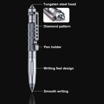 Military Tactical Pen Multifunction Aluminum Alloy Outdoor Survival Camping Security Survival Tools Emergency Glass Breaker Pen