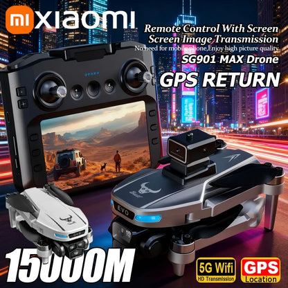 Xiaomi SG901 MAX GPS Drone professionnel 8K aérien HD évitant des obstacles avec écran plus grand télécommande Drone pliable sans brosse