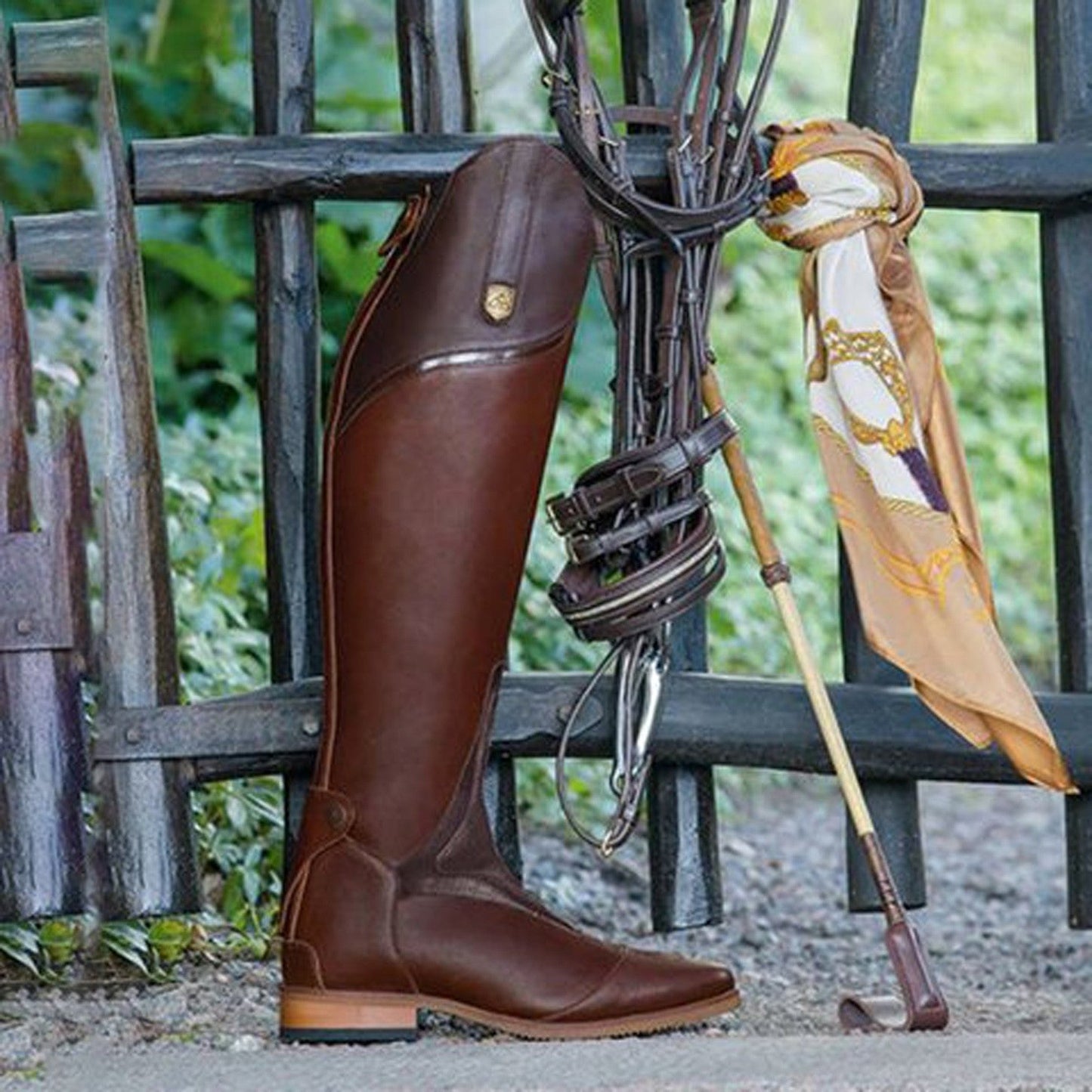 Women's Equestrian Boots Leather Knee High Shoes Vintage Horse Riding Boots Autumn Winter Mountain Riding Boots Botas Mujer