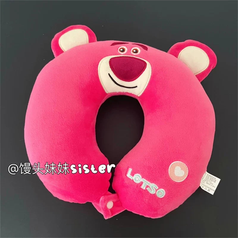 Cartoon Stitch U-shaped Neck Pillow Kawaii Stuffed Anime Comfortable Alien Sullivan Nap Pillow Airplane Travel Pillow Xmas Gifts