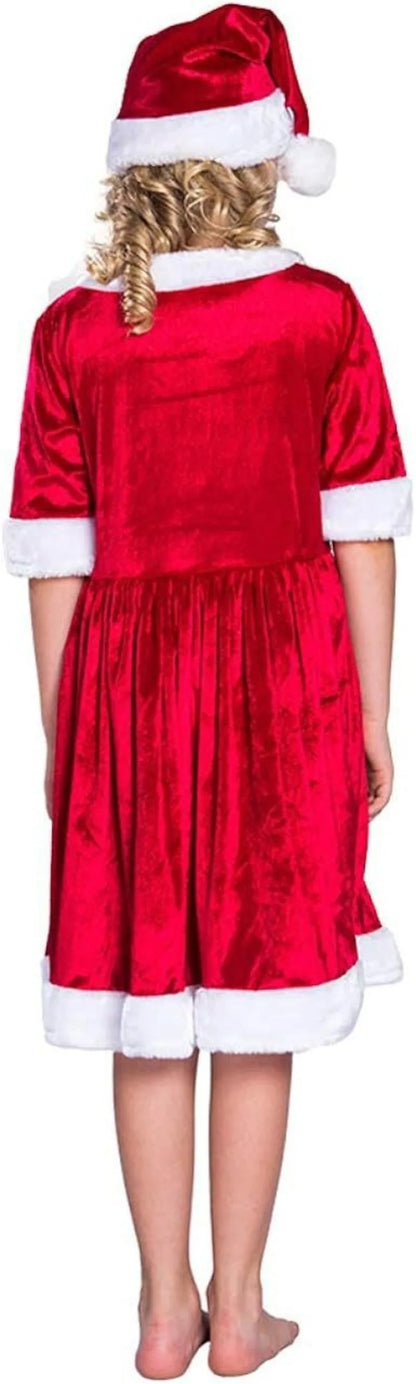 New Fashion Women Half Sleeve Solid Popular Ladies Santa Claus Xmas Theme Costume Cosplay Outfit Waistbelt Fancy Christmas Dress