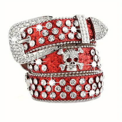 Ceinture élégante en cuir Pu Y2K, Style Cowgirl occidental, scintillante, BB, accessoires pour robe en jean pour femmes
