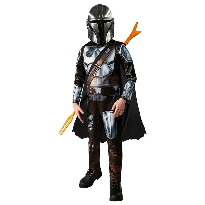 Costume de cosplay d'armure de chasseur de rebond de film, masque d'héroes souriant, combinaison d'halloween, habillage, costume