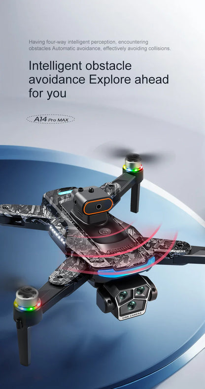 Xiaomi A14 MAX Drone sans brosse 8K trois caméra HD télécommande avec écran flux optique Intelligent pliable quadrirotor