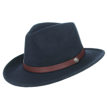 Western Cowboy Hat for Men and Women, Wide Brim Fedora Jazz Hats, Cowgirl Hat with Belt, Autumn and Winter