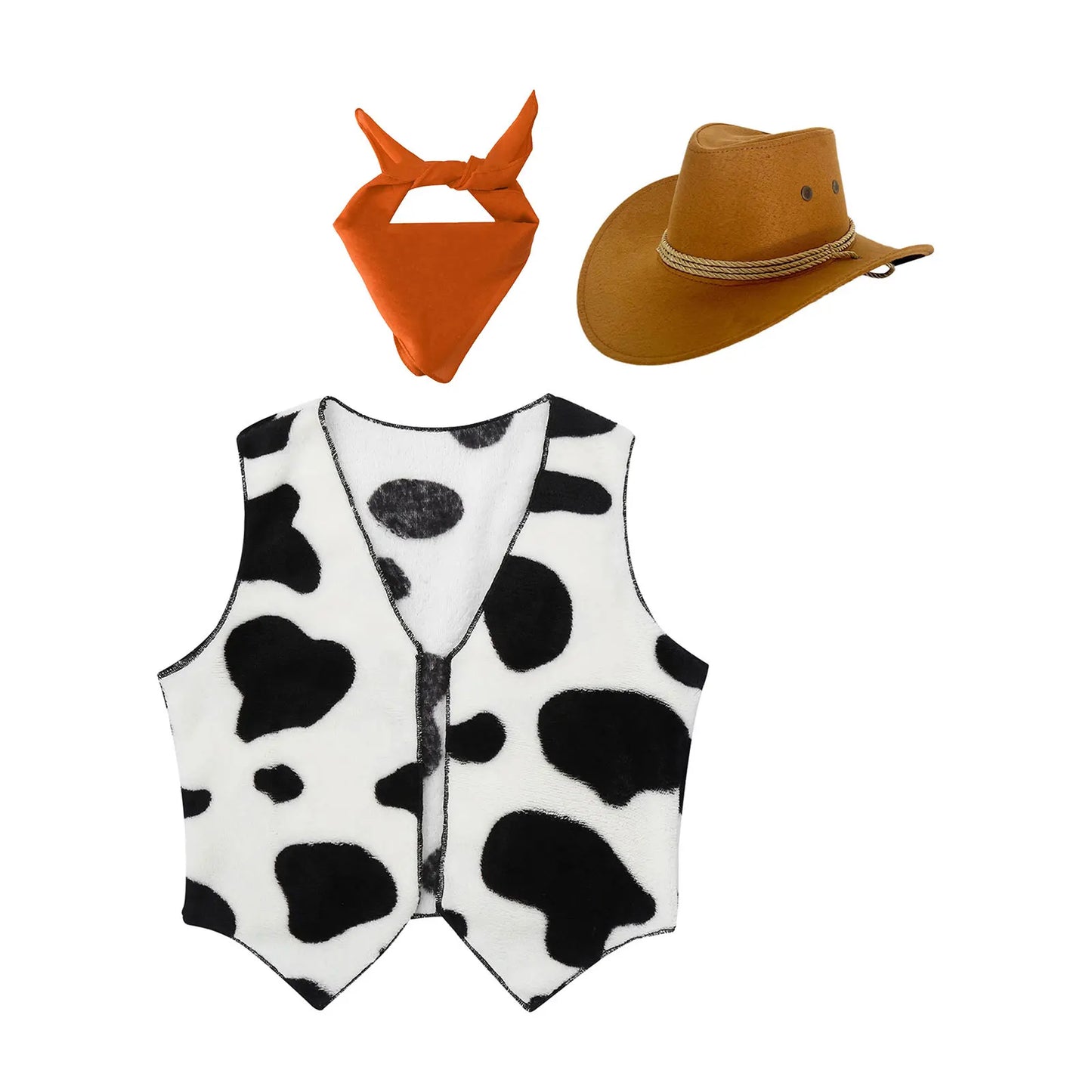 Costumes de Cowboy Western pour Enfants, Tenue de Cowboy pour Bol et Garçons, Chaps Pantalon avec Glaand Bandana Chapeau, Cowgirls fur s Up, ixd'Halloween