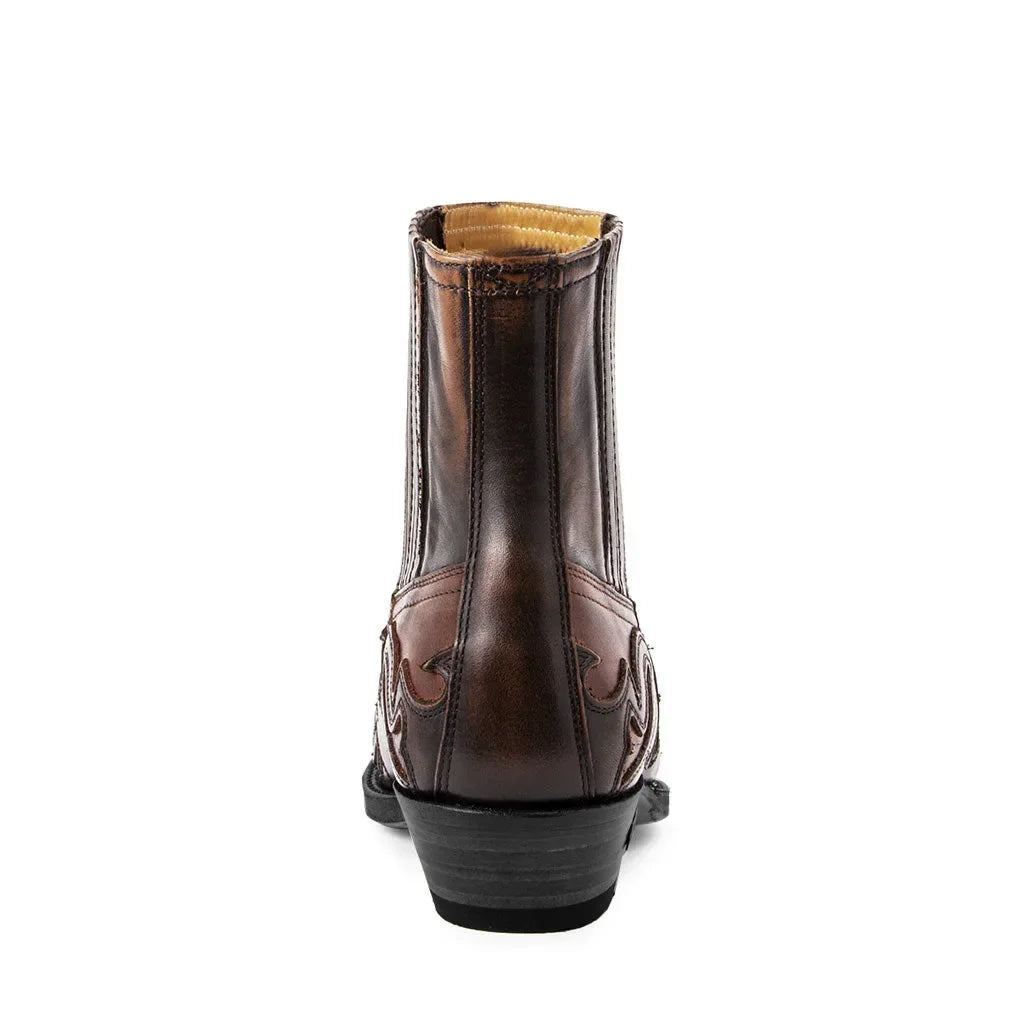 New Men's Boot Handmade Wedge Ankle Boots for Men Western Cowboy Boots Unisex Men's Leather Shoes Hard-Wearing