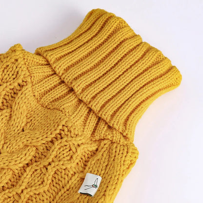 Pull torsadé à col roulé pour chiens, lévriers italiens, manteau chaud pour chien, vêtements d'hiver pour chiens