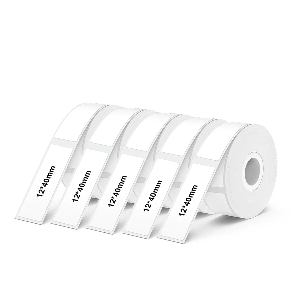 Inkless Label Printer P12 Portable Mini Printer Bluetooth Wireless Thermal Printer Auto Cut Labeling Machine or 5PK Label Rolls
