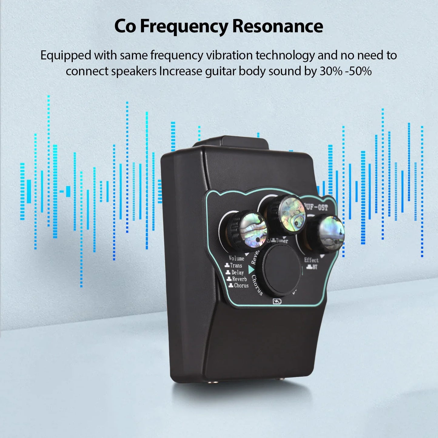 Guitar Pickup Classical Guitar Pickup Vibration Pickup BT Accompaniment Resonance Pickup 3-band EQ Equalizer Acoustic Wooden
