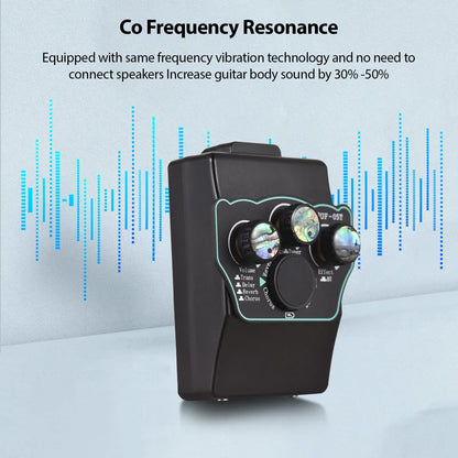 Guitar Pickup Classical Guitar Pickup Vibration Pickup BT Accompaniment Resonance Pickup 3-band EQ Equalizer Acoustic Wooden