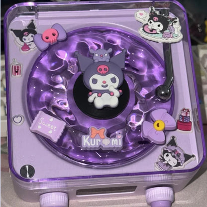 Lilo and Stitch  Hello Kitty Bluetooth Speaker Kawaii Anime Accessories Portable RGB Light Desktop Decoration Girls Holiday Gift