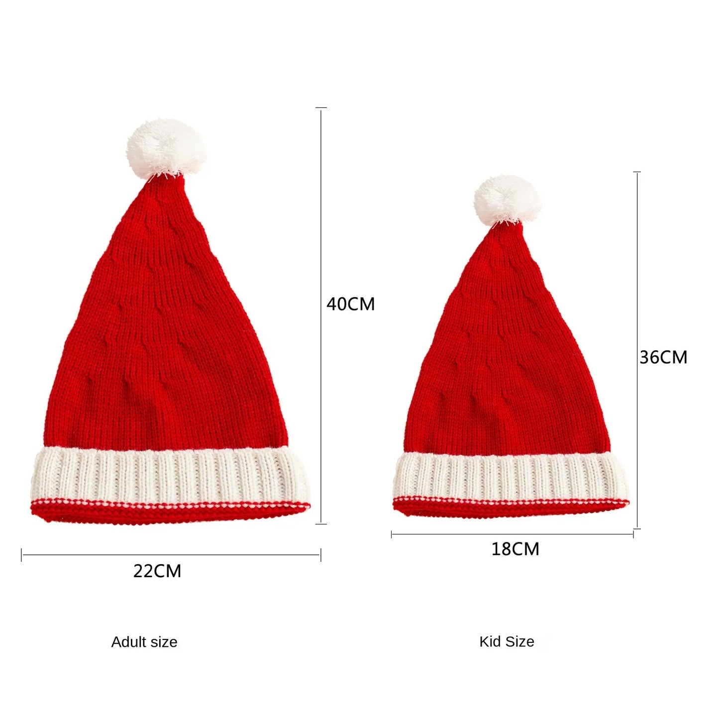Bonnet de Père Noël à pompons pour enfants et adultes, mignon, doux, fête du Nouvel An, cadeau pour enfants, décoration de Noël, Noel, 2024