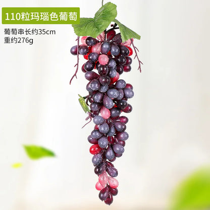 5PCS 12/18/24/36/60/85/100 Heads Artificial Grapes Christmas Halloween Wedding Party Home Garden Hanging Decoration Fake Fruits