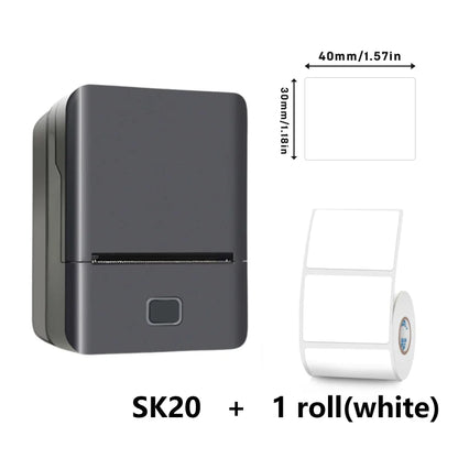 SINMARK SK20 Portable Thermal Printer With Labels Mini Bluetooth Sticker Marker Self-adhesive Label Printer Photo Printer Gift