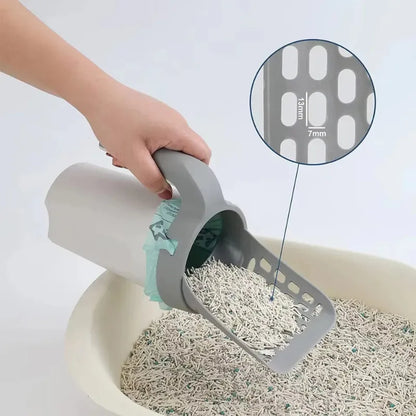 Pelle à litière pour chat avec sacs à déchets, auto-nettoyante, pelle à litière pour chat, boîte à litière Portable, outil de nettoyage, fournitures pour animaux de compagnie