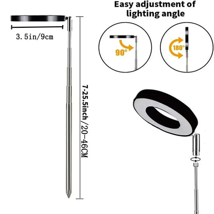 LED plant grow light is round, red and blue light combination, USB telescopic tube inserted into the soil, dimming and color change