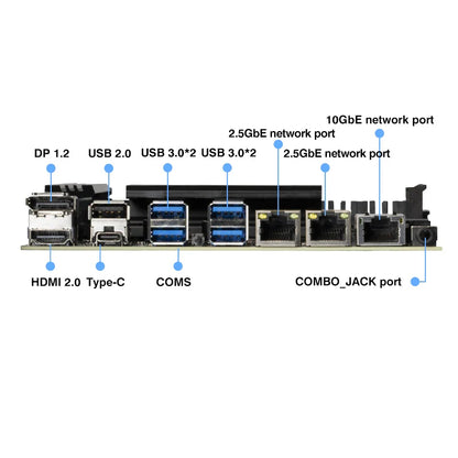 Erying NAS Gaming Motherboard CPU Combo i5 14500HX Core processor 4*NVME 12*SATA 4*DDR5 2*PCIe4.0 1*10G Network Lan Mainboard