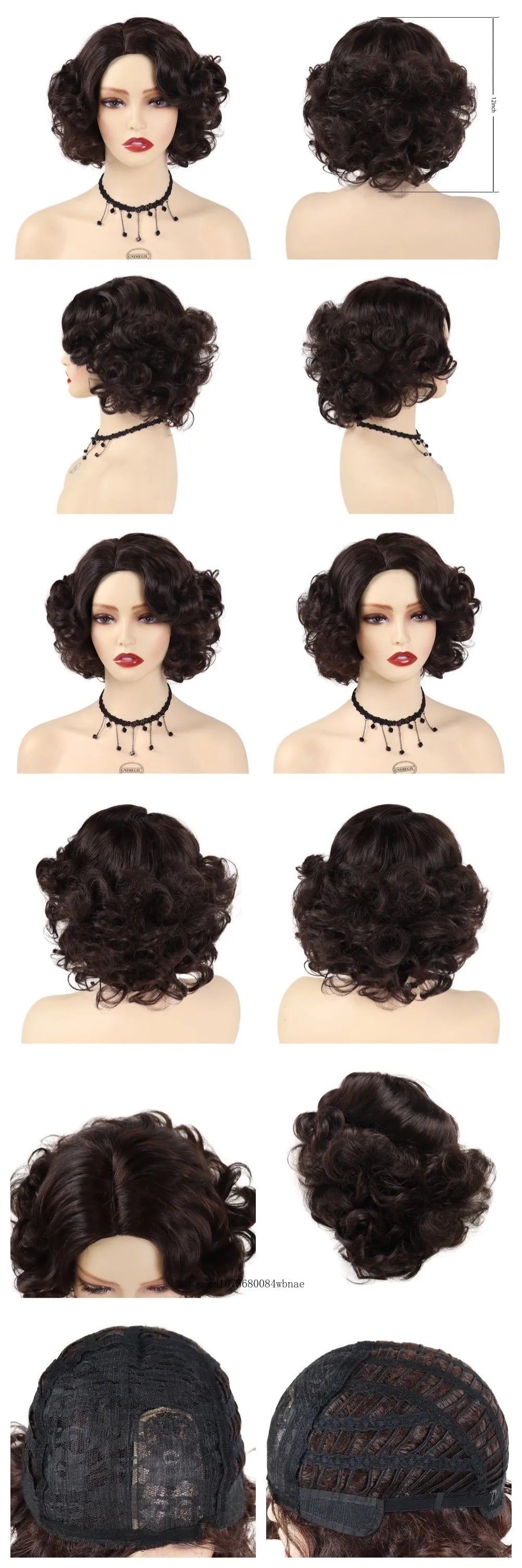 Synthetic Hair Pink Short Curly Wig for Women Big Wavy 80s Cosplay Wigs Halloween Costume Harajuku Anime Wig Natural Looking