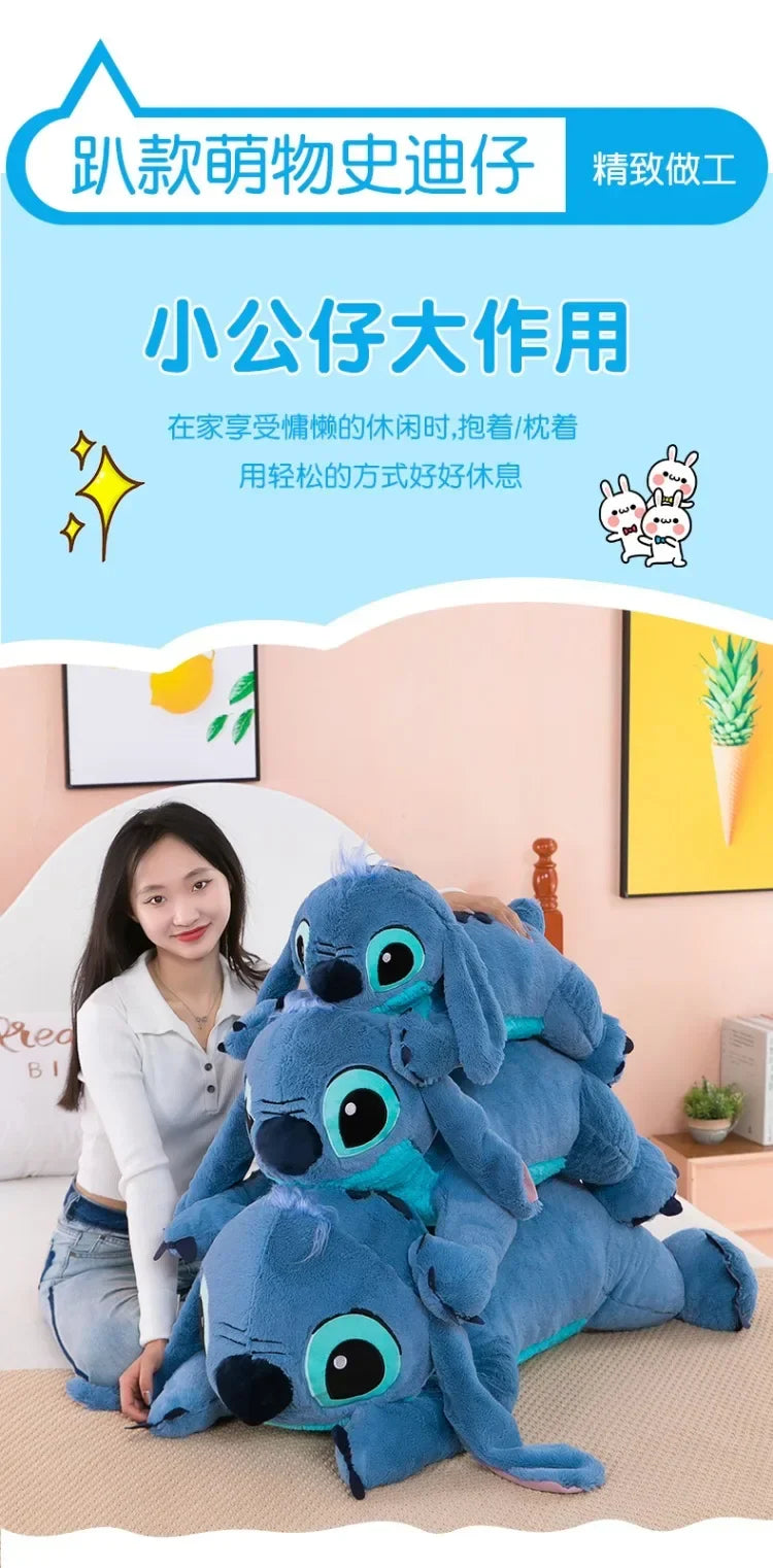 Peluche Stitchou de 100 cm, grande taille, oreiller long, jouet pour fille, jambes serrées, cadeau d'anniversaire pour enfant