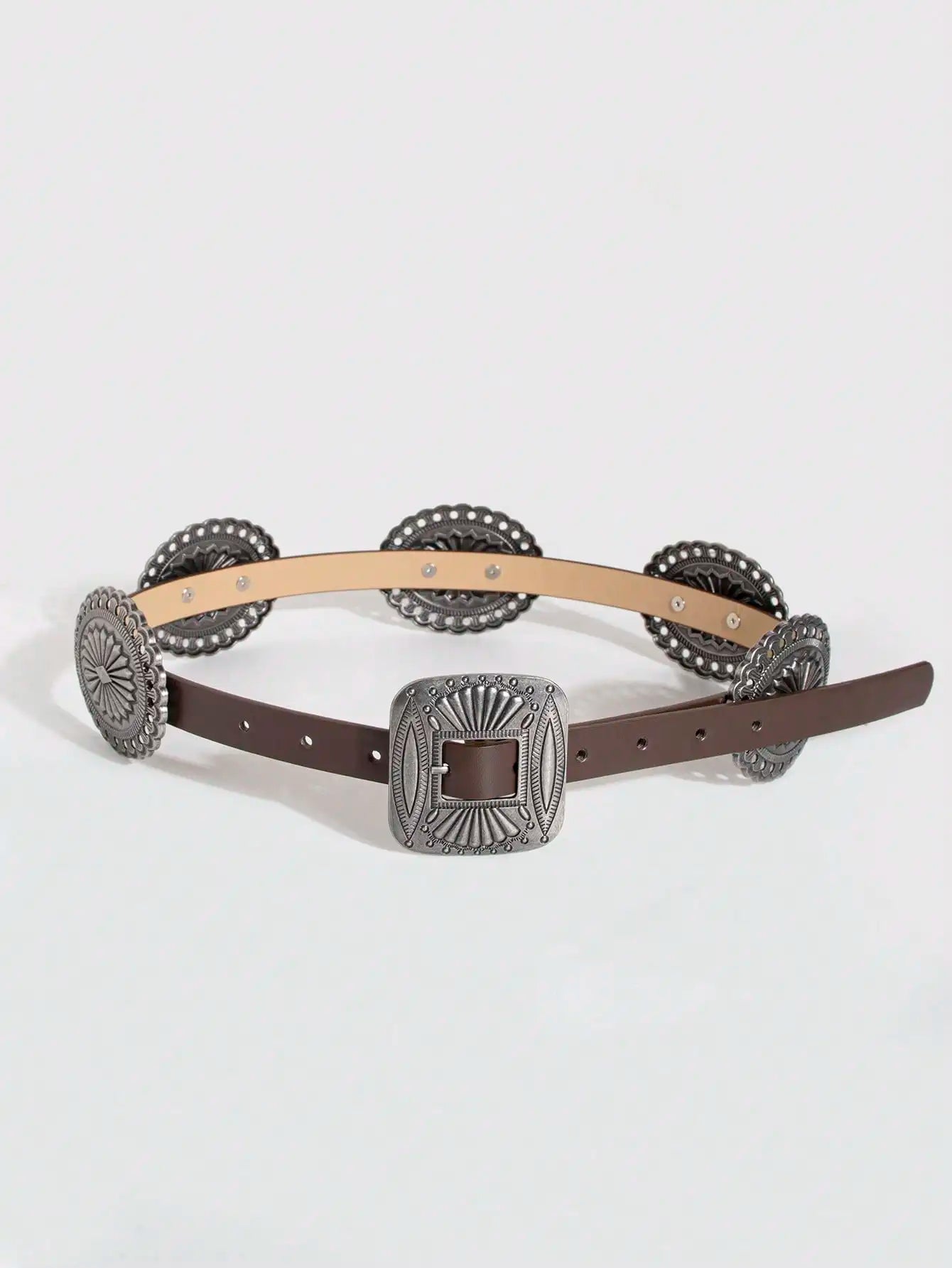 Ceinture robuste en métal sculpté pour femmes, 1 pièce, Style Punk, accessoire Cowboy Cowgirl, Boho