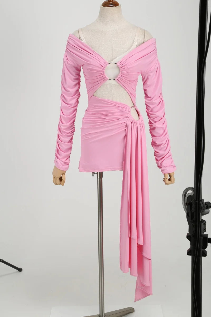 Women's Hollow Out Long Sleeve Evening Dress, Birthday Dresses, Rhrose Dress, Luxury Clothing, Whatever The Fashion, Sexy, Autumn, 2024