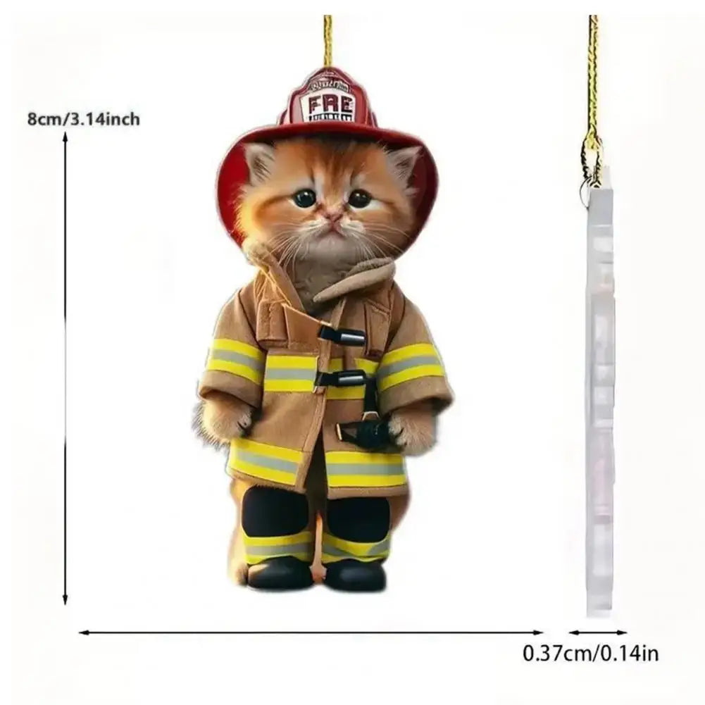 Acrylic Cat Charm for Car Realistic Cat Pendant Car Ornament Hanging Decor for Car Lovers Acrylic Charm Party Festival Gift