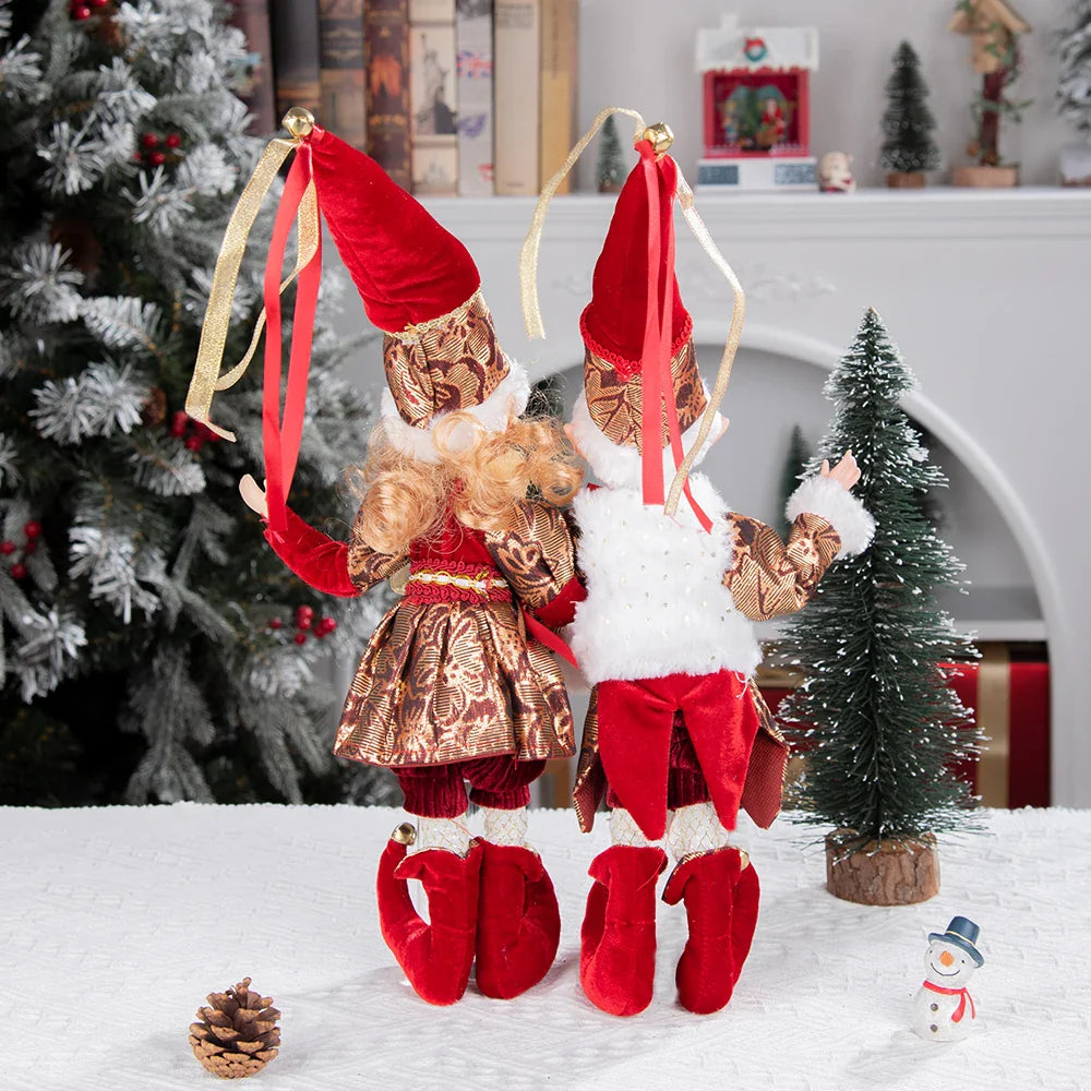 1 Pair Christmas Tree Decorations Cute Angel Doll Girl Pendant Navidad 2024 New Year Christmas Tree Ornaments Xmas Gift For Kids