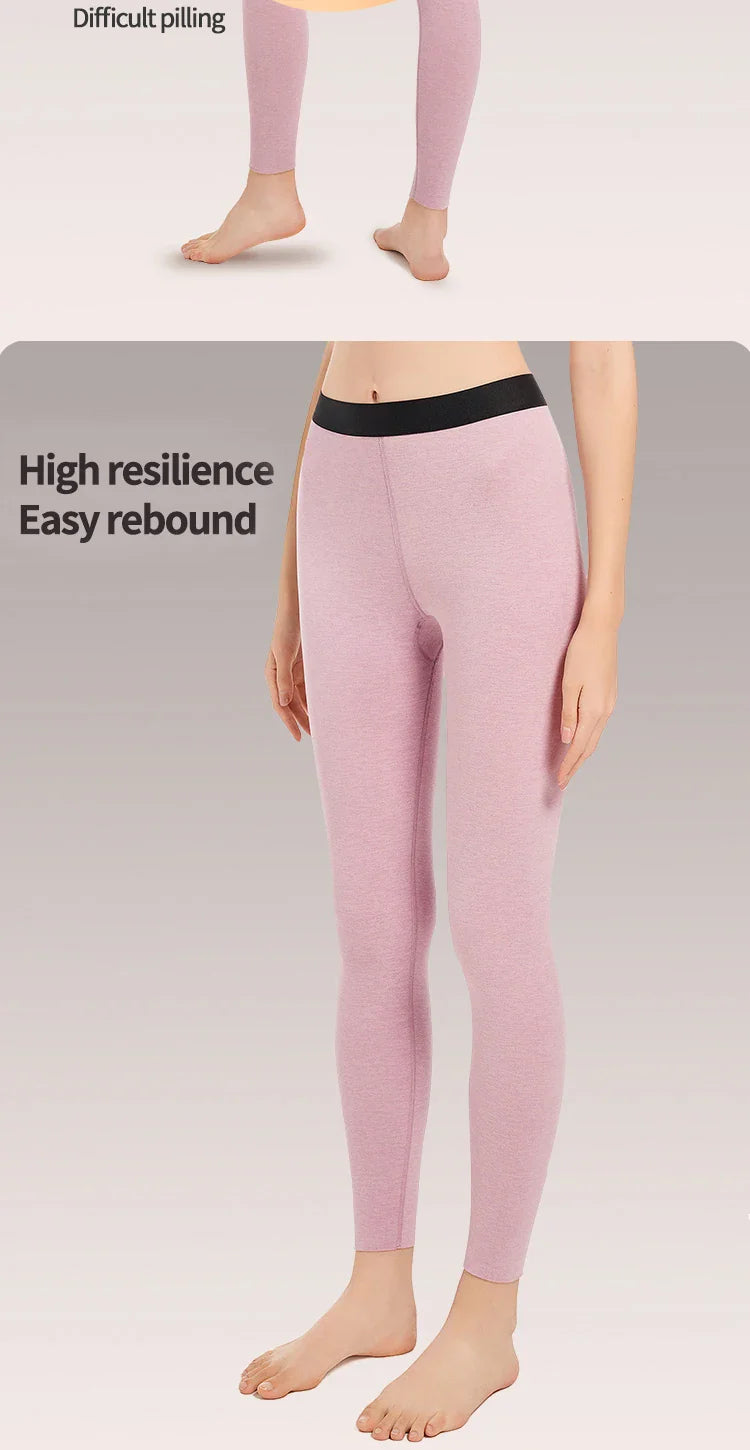 Leggings épais doublés de polaire pour femmes, vêtements intérieurs moulants pour l'automne et l'hiver, pantalons chauds sans couture en laine et soie de mûrier pour femmes